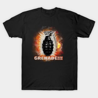 Exploding Grenade Design by MotorManiac T-Shirt